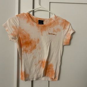 Urban Outfitter orange tie dye crop top
